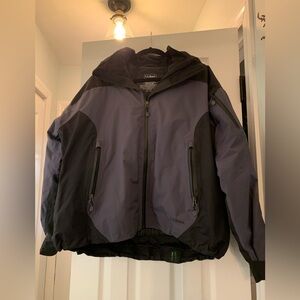 L.L. Bean Women’s Winter Outdoor Ski Snowboard Jacket XL Grey Black Primaloft